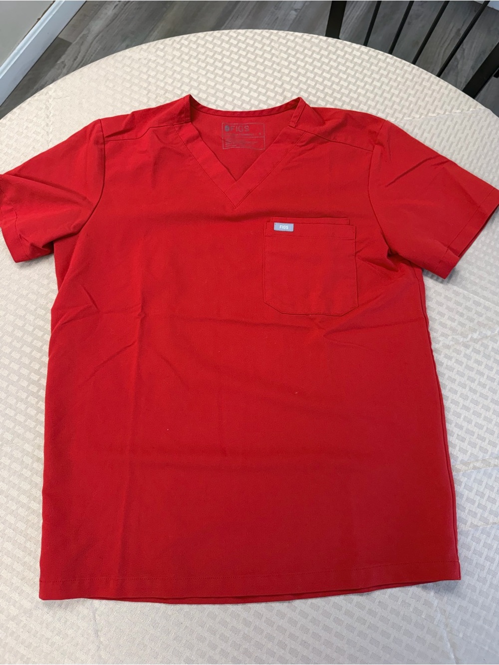 Figs Scrub Top Red